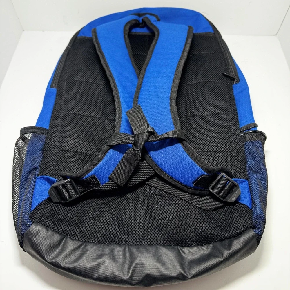 Nike Brasilia Training Backpack Blue Black Swoosh Laptop Bag BA5329-410